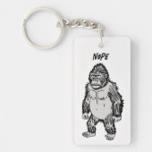 Angry Gorilla Zeichne Sarcastic Phrase Bag Charm Schlüsselanhänger (Vorderseite)