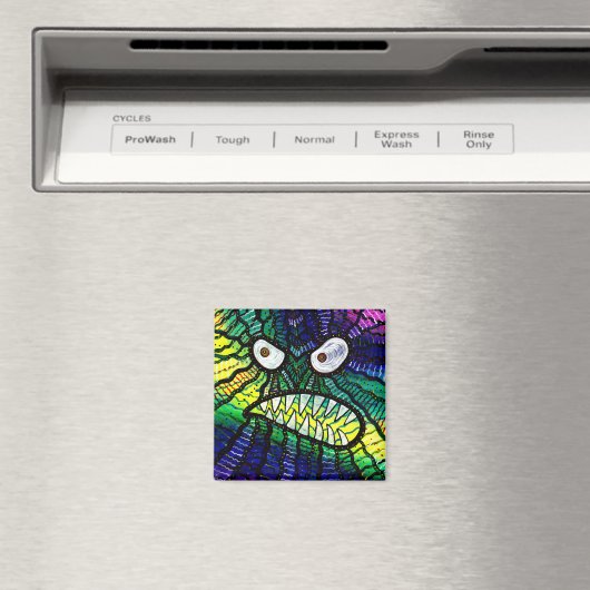 Angry Green Monster Zähne Magnet (In Situ (Geschirrspüler))
