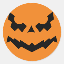 Angry Grinning Pumpkin Face Sticker