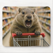 Angry Groundhog Grocery Shopper Mousepad (Vorne)