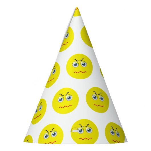 Angry Grumpy Mad Emoji Partyhütchen (Links)