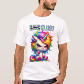 Angry Grumpy Unicorn T-Shirt (Vorderseite)