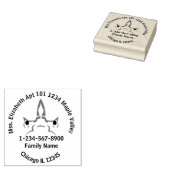 Angry Hammerhead Hai Kontaktinformationen Gummistempel (Stempel)