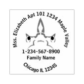 Angry Hammerhead Hai Kontaktinformationen Gummistempel (Prägung)