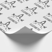 Angry Hammerhead Shark Line Art Geschenkpapier (Ecke)