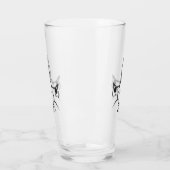 Angry Hammerhead Shark Line Art Glas (Links)