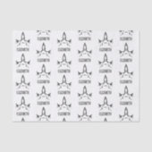 Angry Hammerhead Shark Line Art Seidenpapier (Vorderseite)