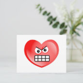 Angry Heart Postkarte (Stehend Vorderseite)