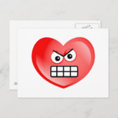 Angry Heart Postkarte (Vorne/Hinten)