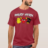 Angry Herds Funny Cow Bauer Rinderzucht anzeigen T-Shirt (Vorderseite)