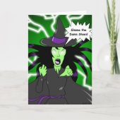 Angry Hexe: Geburtstag Karte (Vorderseite)