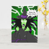 Angry Hexe: Geburtstag Karte (Gelbe Blume)