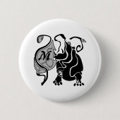 Angry Hippo Monogram Button (Vorderseite)