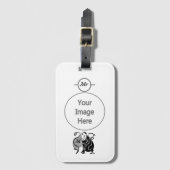 Angry Hippo Monogram Gepäckanhänger (Vorderseite Vertikal)