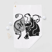 Angry Hippo Monogram Golfhandtuch (Insitu)