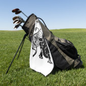 Angry Hippo Monogram Golfhandtuch (Gras)