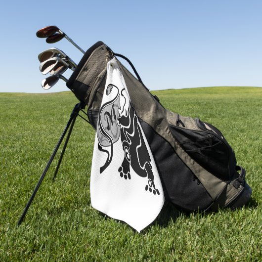 Angry Hippo Monogram Golfhandtuch (Gras)