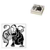 Angry Hippo Monogram Gummistempel (Stempel)
