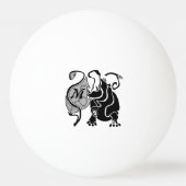 Angry Hippo Monogram Tischtennisball (Vorderseite)