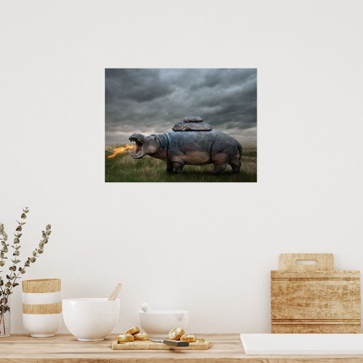 Angry hippo Mutter| Poster (Küche)