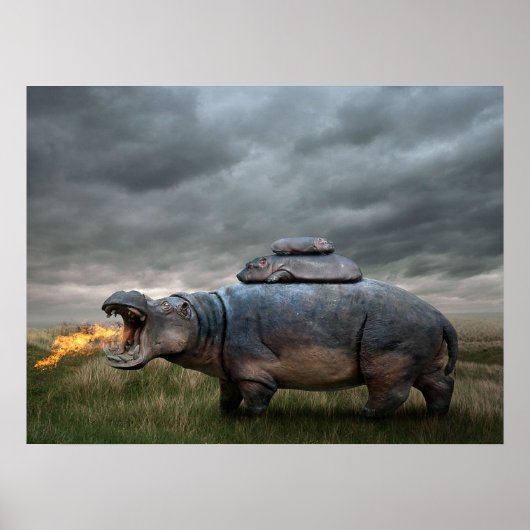 Angry hippo Mutter| Poster (Vorne)