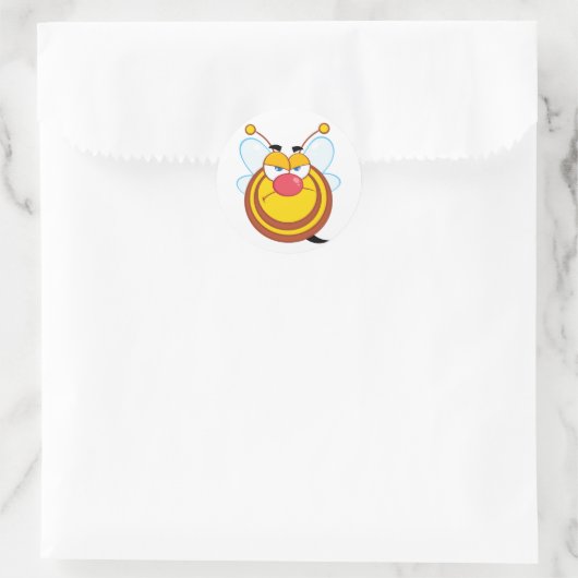 Angry Honey Bee Stickers (Tasche)