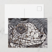 Angry Iguana Postkarte (Vorne/Hinten)