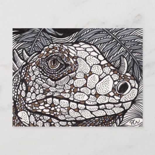Angry Iguana Postkarte (Vorderseite)