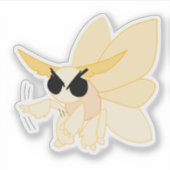 Angry Imperial Moth Vinyl Sticker (Vorderseite)