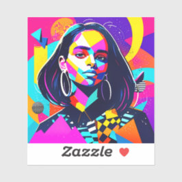 Angry Indian Girl Aufkleber