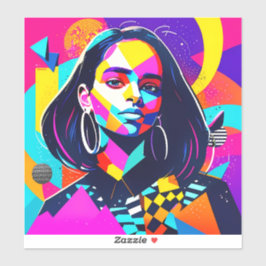 Angry Indian Girl Aufkleber