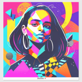 Angry Indian Girl Aufkleber