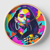 Angry Indian Girl Uhr (Vorderseite)