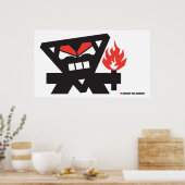 Angry Islander - schwarz auf hell Poster (Küche)