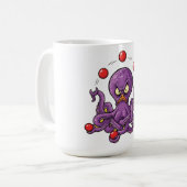 Angry Juggling Octopus Kaffeetasse (Vorderseite Links)