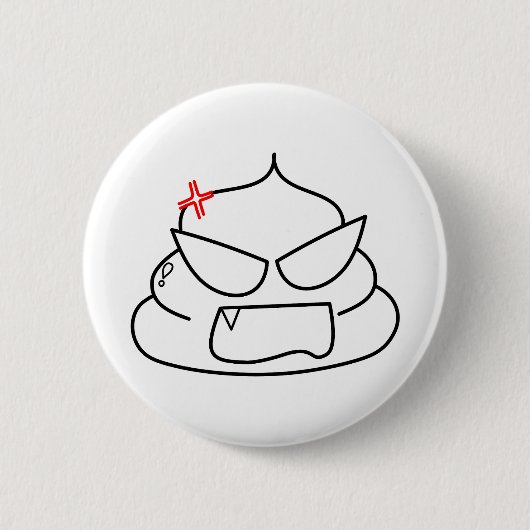 Angry Kack - Brootsch the PooPoo Button (Vorderseite)