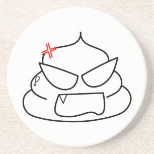 Angry Kack - Brootsch the PooPoo Getränkeuntersetzer