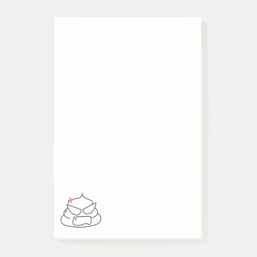 Angry Kack - Brootsch the PooPoo Post-it Klebezettel (Vorderseite)