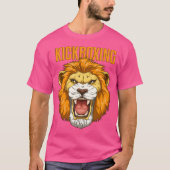 Angry Kickboxing Lion T-Shirt (Vorderseite)
