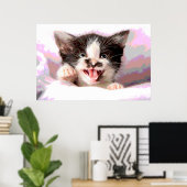 Angry Kitten mit Poster-Effekt Poster (Heimbüro)