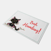 Angry Kitty Bah Humbug Urlaub Fußmatte (Schrägansicht)