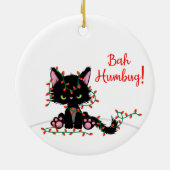 Angry Kitty hackte sich in Lights Keramik Ornament (Hinten)