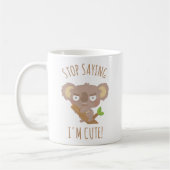 Angry Koala Bear Stopp Sprichwort I Bin Niedliche  Kaffeetasse (Links)