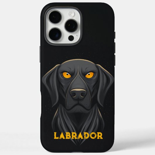 Angry Labrador Retriever Black Case-Mate iPhone Hülle (Rückseite)