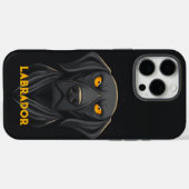 Angry Labrador Retriever Black Case-Mate iPhone Hülle (Rückseite (Horizontal))