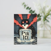 Angry lazer eyes MN Loon melting ice Postcard Postkarte (Stehend Vorderseite)