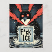 Angry lazer eyes MN Loon melting ice Postcard Postkarte (Vorderseite)