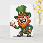 Angry Leprechaun Golf Joke Card Karte (Gelbe Blume)