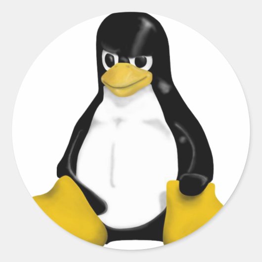 ANGRY LINUX TUX PENGUIN RUNDER AUFKLEBER (Vorderseite)