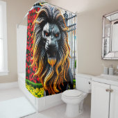 Angry Lion Art Duschvorhang (Beispiel)